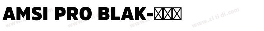 AMSI PRO BLAK字体转换